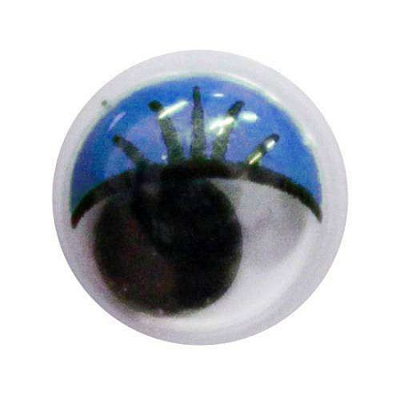 Аксессуары для кукол TEY-019 Глаза бегающие с цветным веком для игрушек 8мм (синий) (цена за 1 шт)