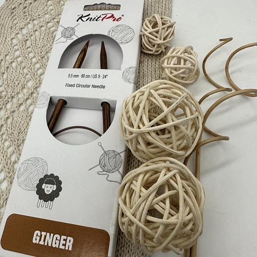 Спицы для вязания Ginger спицы круговые 5,5 мм 60 см