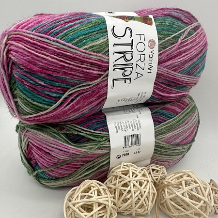 Пряжа Yarn Art Forza Stripe 2808