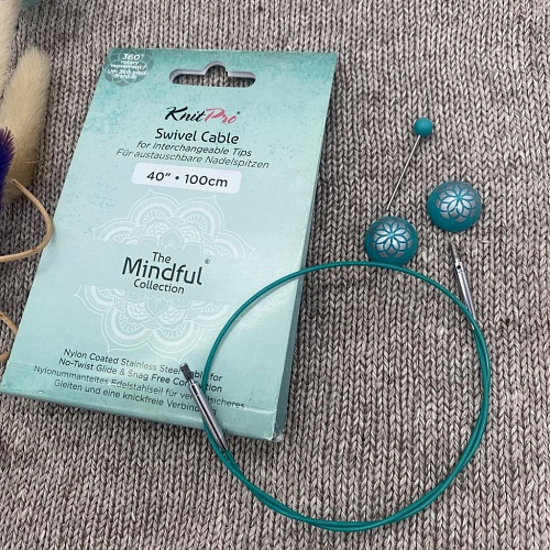 Спицы для вязания 36605 тросик поворотный Mindful 100 см