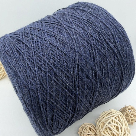 Пряжа в бобинах Supremo (кашемир+шелк), синий меланж Цена за 10 гр