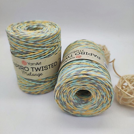 Пряжа Пряжа для вязания рафия крученая Papiro Twisted melange 2306