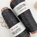 Пряжа Paillettes пайетки с люрексом 8010 черный