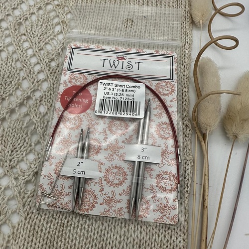 Спицы для вязания Набор спиц twist combo 3,25 мм металл