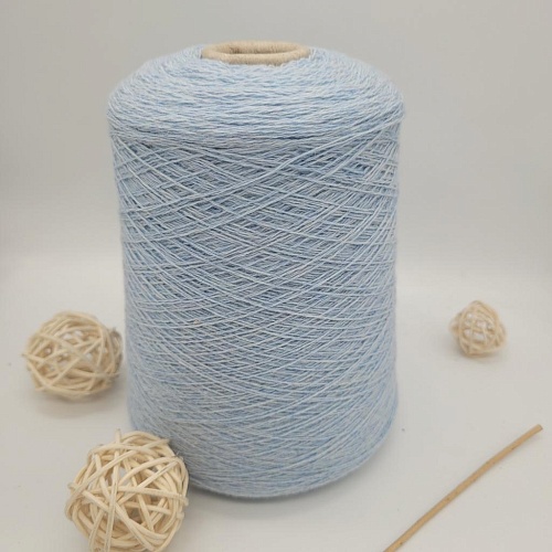 Пряжа в бобинах Millefili голубой лёд меланж