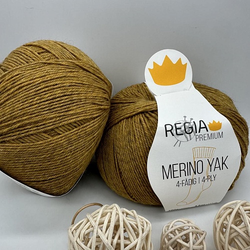Пряжа Regia Merino Yak 07504 золотой меланж