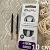 Спицы для вязания Спицы съемные Jadore Cubics 10см №7.0 укороченные /ламинированная береза, лавандовый, 2шт в упаковке
