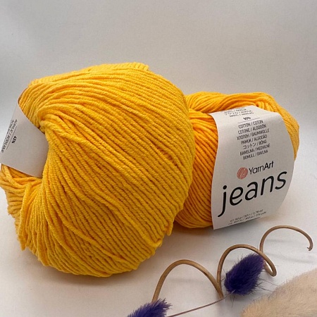 Пряжа YarnArt Jeans 35 желтый
