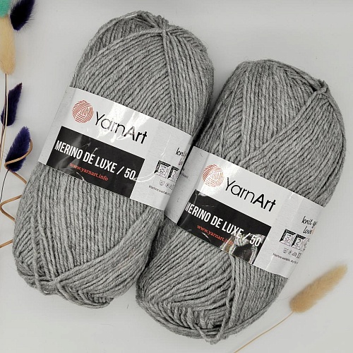 Пряжа Merino de luxe 50 282 св. серый