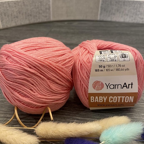 Пряжа YA Baby Cotton 414 розовый