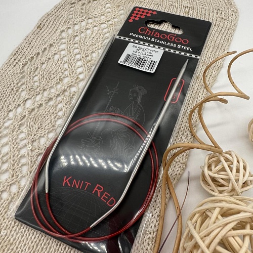 Спицы для вязания ChiaoGoo спицы круговые металл 3.5 мм 80 см