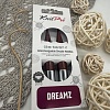 Спицы для вязания Спицы съемные укороченные Dreamz 10см №12 /ламинированная береза, бургудская роза, 2шт в упаковке