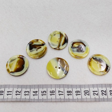 Пуговицы Желто-коричневая с двумя отв (28мм)