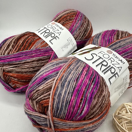 Пряжа Yarn Art Forza Stripe 2802