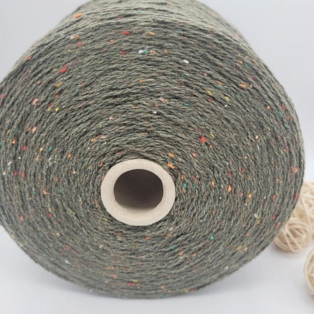 Пряжа в бобинах TweedWool хаки