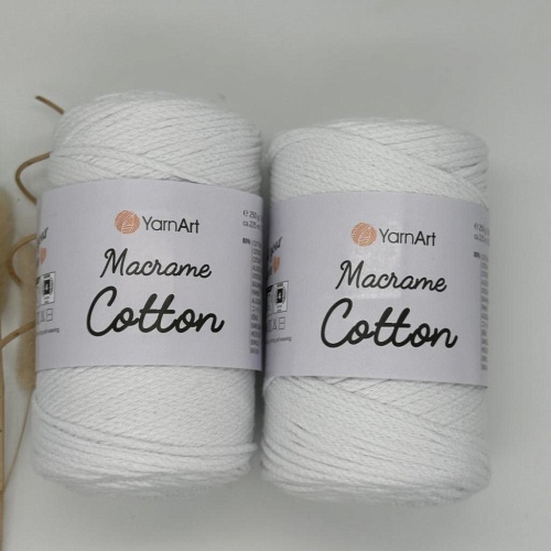 Пряжа Macrame cotton 751 белый