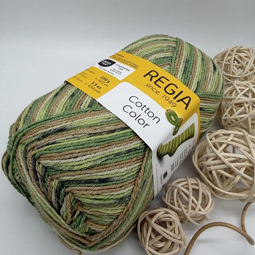 Пряжа Regia Cotton Color 02418 киви Tutti Frutti
