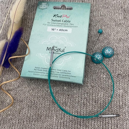 Спицы для вязания 36601 поворотный тросик Mindful 20 см