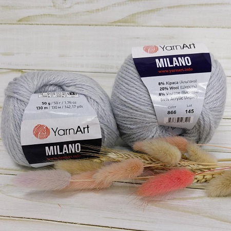 Пряжа Milano 866 св.серый