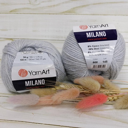 Пряжа Milano 866 св.серый
