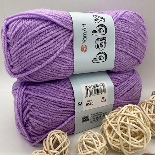 Пряжа Yarn Art Baby (бэби) 9560 нежная сирень