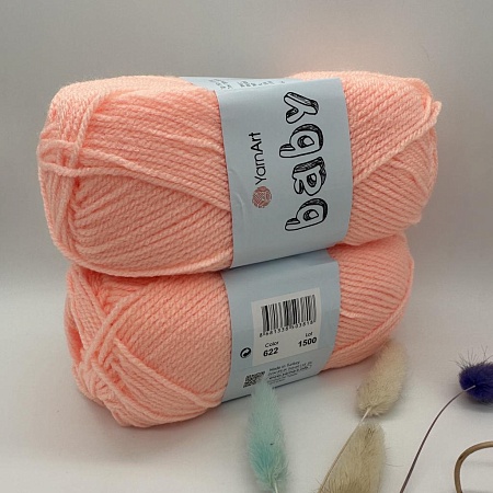 Пряжа Yarn Art Baby (бэби) 622 персиковый