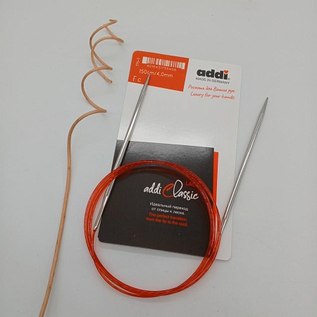 Спицы для вязания Спицы Addi c удлиненным кончиком для тонкой пряжи 150см / 4,0мм