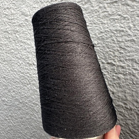 Пряжа в бобинах Loro Piana cashmere black Цена за 10гр