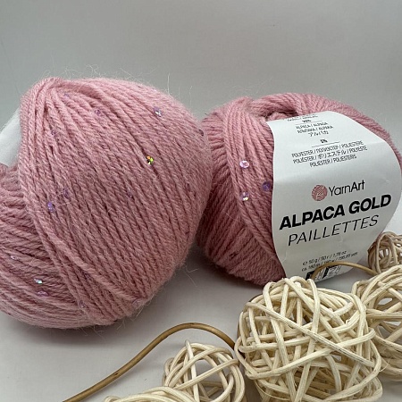 Пряжа Alpaca Gold Paillettes 9306