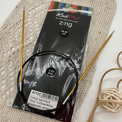 Спицы для вязания круговые Zing 80 cm №2,25