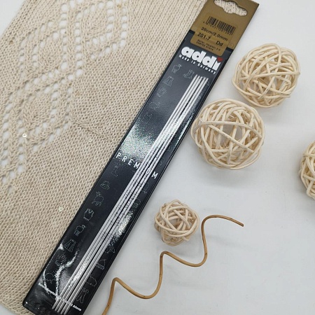 Спицы для вязания Спицы для вязания Addi 201-7 чулочные алюминиевые 5 шт. 2.0 мм, 20 см
