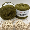 Пряжа Linen Soft лен, вискоза, хлопок 7314 дикий папоротник