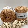 Пряжа Linen Soft лен, вискоза, хлопок 7305 сочный персик