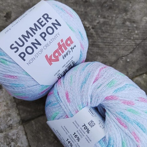 Пряжа Summer Pon Pon (хлопок,вискоза) 50 белое облако