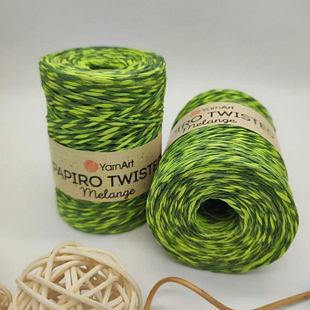 Пряжа Пряжа для вязания рафия крученая Papiro Twisted melange 2302