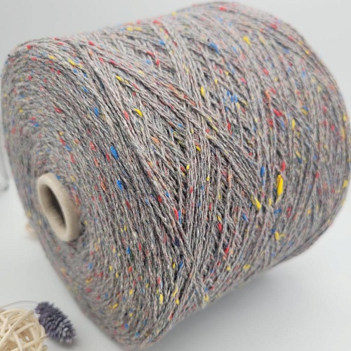 Пряжа в бобинах TweedWool серый