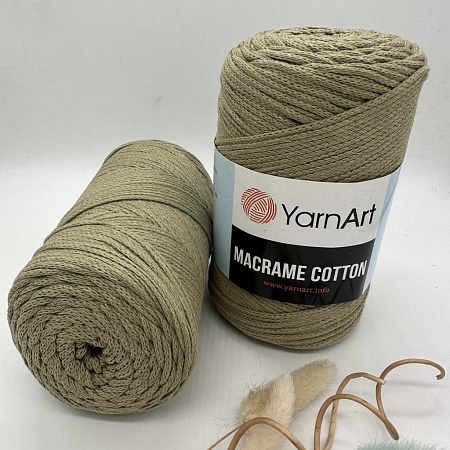Пряжа Macrame cotton 793 тем фисташка