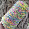 Пряжа в бобинах Stampato радуга. Цена за 10гр