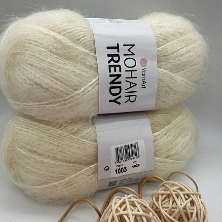 Пряжа Mohair trendy 1003 молочн
