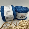 Пряжа Linen Soft лен, вискоза, хлопок 7318 синева