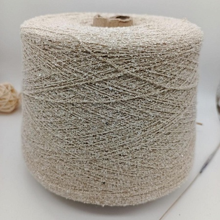 Пряжа в бобинах Boucle (хлопок,пайетки) Цена за 10 гр