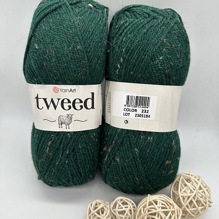 Пряжа Tweed 232 зелёный