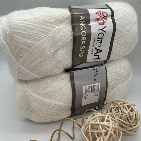 Пряжа Angora star 501 белый