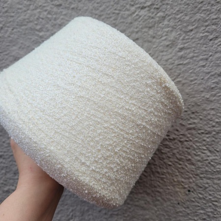 Пряжа в бобинах SG Boucle (хлопок, меринос) ecru/ Цена за 10 гр