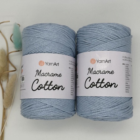Пряжа Macrame cotton 760 голубой