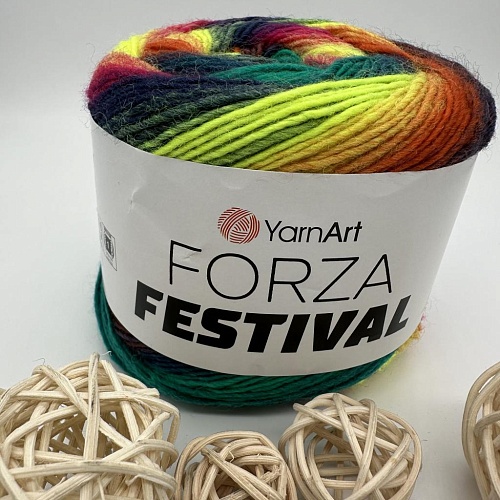 Пряжа Forza Festival 2917 неоновая радуга