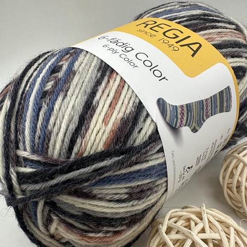 Пряжа Regia 6 - fadig Color 06048