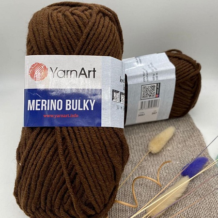 Пряжа Merino Bulky 3067 шоколад