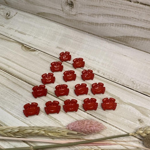 Пуговицы Краб красный