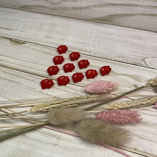 Пуговицы Бегемот красный